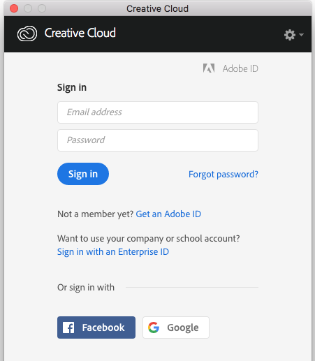 Adobe creative cloud desktop app